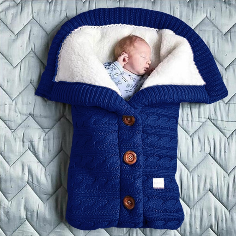 Baby Winter Sleeping Bag Knitted with Buttons